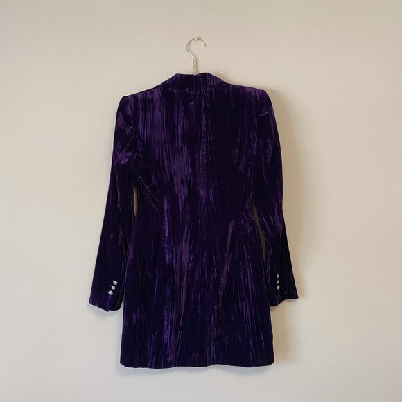 SOLD on Somewear.ca | Zara Crushed Velvet Blazer Dress (S) - Picture 3 of 8
